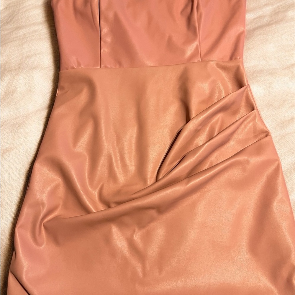 Bardot Strapless Blush Dress